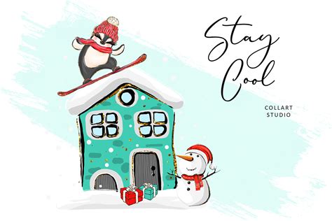 Christmas Illustration Cute Clipart Graphic By Collartstudio