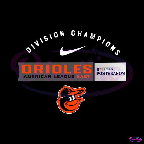 Baltimore Orioles Nike 2023 AL East Division Champs SVG File