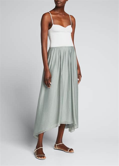 Vince Gathered Midi Skirt Bergdorf Goodman