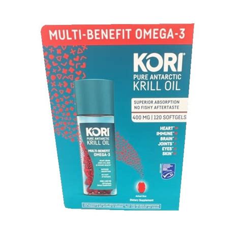 Kori Pure Antarctic Krill Oil Omega Mg Heart Health Supplement