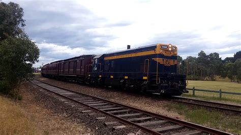 Victorian Railways T Class Gmd Emd G8 T334 Flat Top At Mornington Peninsula Tourist Railway