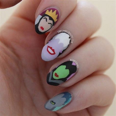 Beautiful Disney Villain Nail Art Sunnynerds Nail Art