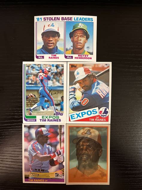 Rickey Henderson Tim Raines Topps Donruss