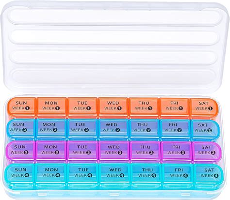 Amazon Zoksi Monthly Pill Organizer Day Time A Day Large