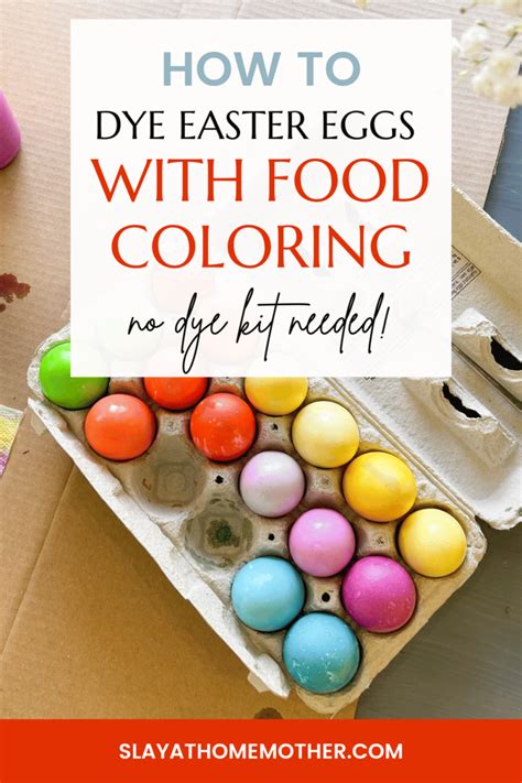 dye easter eggs  food coloring  kit needed