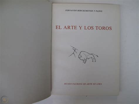 Los Toros Bullfighting Bullfights Matadors Fernando Berckemeyer Pazos Signed | #4540979781