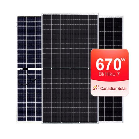 Mono Panel Canadian Watt Monocrystalline Bifacial Solar Panels Half