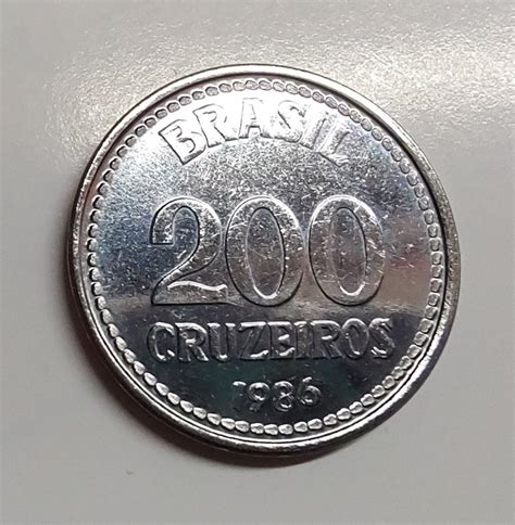 Moeda 200 Cruzeiros 1986 Aço Soberba Cunho Duplo Rara Parcelamento