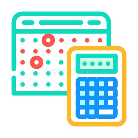 calculation  cost  terms color icon vector illustration stock