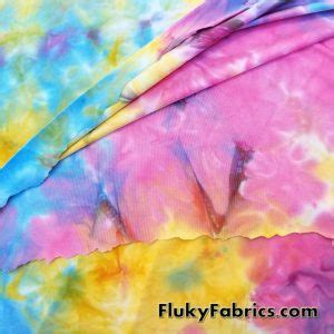 Colorful Tie Dye Print Lightweight Bikini Nylon Spandex Fluky Fabrics Online Shop