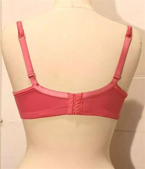 Cacique Pink And Black Lace Underwire Bra Sz 38c Push… Gem