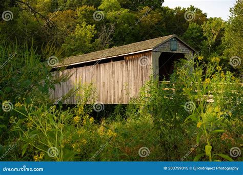 Old Covered Bridge Stock Image Image Of Beautiful Abandoned 203759315