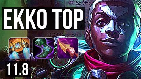 EKKO Vs GNAR TOP Quadra 8 Solo Kills 1000 Games Godlike 800K