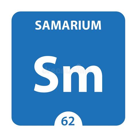 Samarium Chemical 62 Elemento Da Tabela Periódica Contexto Da Molécula