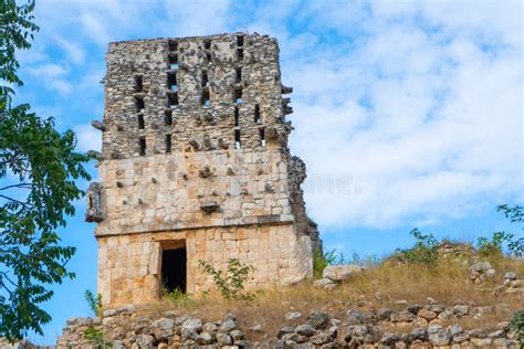 El Mirador, a Pyramid-like Structure Surmounted by a Temple in Labna Mayan Archaeological Site ...