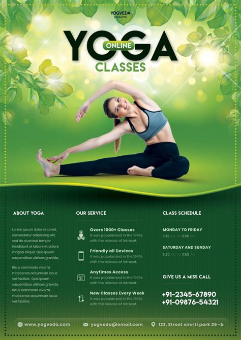 Free Yoga Class Template Printable Templates