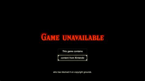 Game Unavailable Game Over Screen [the Legend Of Zelda Breath Of The Wild Wiiu ] [mods]