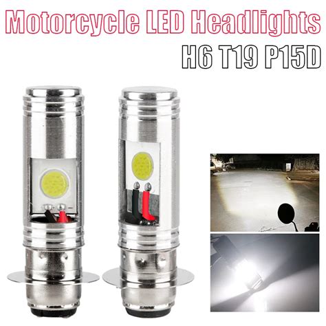 Pcs Motorcycle Headlight Bulbs H M H P D Led Signal Light Moto