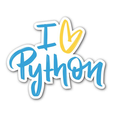 I Love Python Sticker