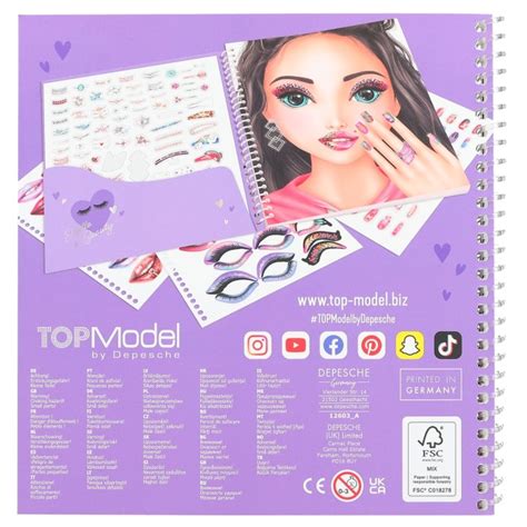 K P Topmodel Dress Me Up Face Klisterm Rkesbok Beauty Girl P Babyland Se