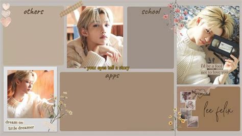 SKZ Lee Felix Desktop Organizer Wallpaper Wallpaper Para Pc Fondos