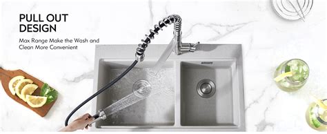 Crea Way Kitchen Faucet With Pull Down Sprayer Pull Out In