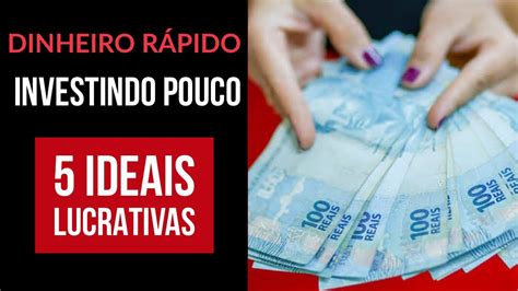 5 Ideias para ganhar DINHEIRO RÁPIDO investindo pouco YouTube