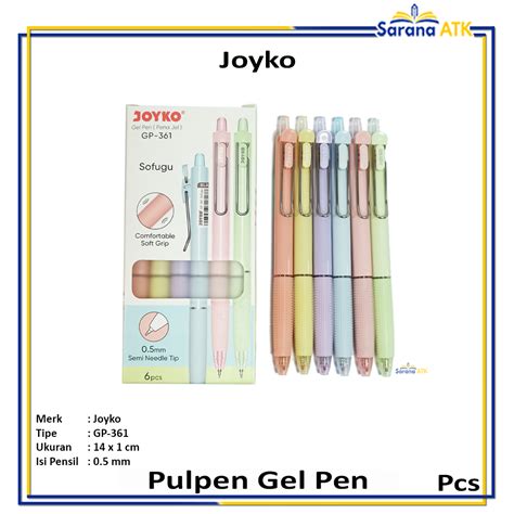 Jual Joyko Pulpen Gel Pen GP 361 Sofugu Black Pcs Shopee Indonesia