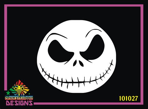 Jack Skellington Angry Face Vinyl Decal