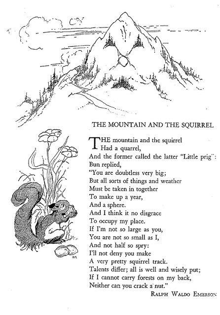 The Mountain And The Squirrel Kids Poems Poetry For Kids Nursery