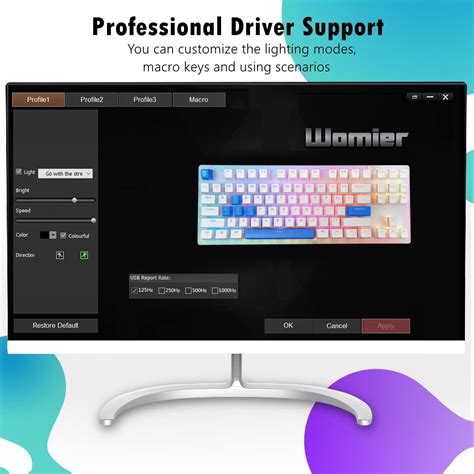 Buy Xvx Womier K Pro Tkl Mechanical Keyboard Hot Swappable Keyboard With Pudding Keycaps Rgb