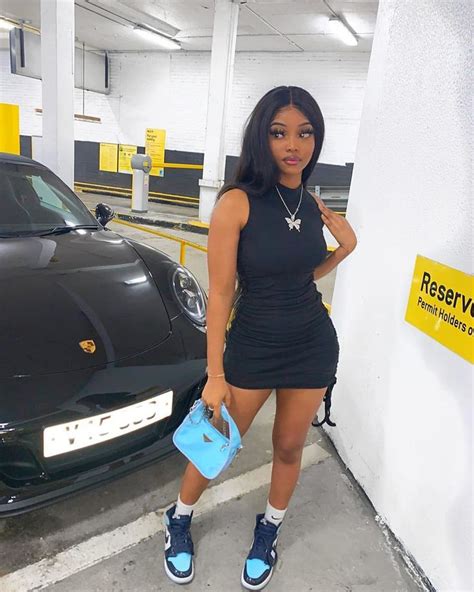 FASHION AND BEAUTY🦋 on Instagram: “@treasure_jepson💙💙 #dripbaddies” | Dress and sneakers outfit ...