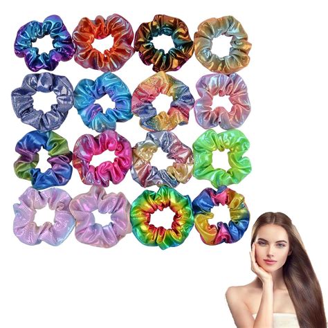 Scrunchies Set St Ck Haargummi Scrunchies Gl Nzende Metallische