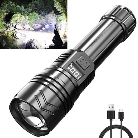 Hiroekza Flashlight Clearance Outdoor LED Charging White Long Range