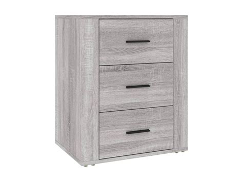 Table De Chevet Sonoma Gris X X Cm Bois D Ing Nierie