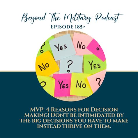 Episode 185 Mvp 4 Reasons For Decision Making Dont Be Intimidated