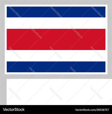 Flag on flagpole rectangular shape icon white Vector Image