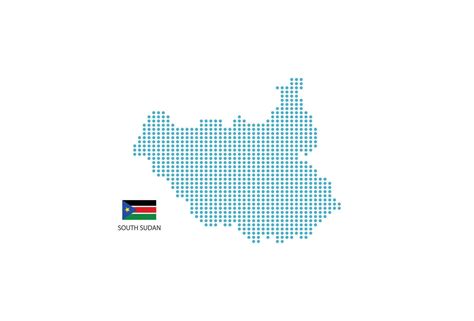 South Sudan Map Design Blue Circle White Background With South Sudan