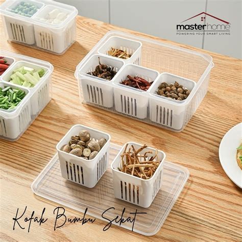 Jual Masterhome Kotak Saringan Toples Sekat Dengan Tutup Kotak