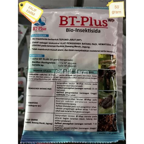 Jual Bio Insektisida Bt Plus Mengandung Bakteri Bacillus Thuringiensis