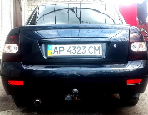 Задние фонари в чёрный) — Lada Приора седан, 1,6 л, 2008 года ...