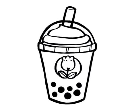 Desenhos De Bubble Tea Para Colorir