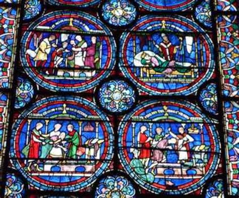 Detail of St. Thomas's Shrine in the Becket Miracle Windows of the ...