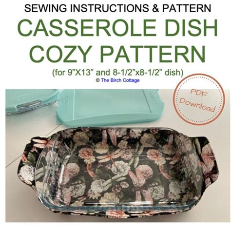 Casserole Dish Cozy Pattern For 9x13 Inch Casserole Dish Etsy