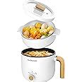Audecook Elektrische Hot Pot Und Dampfgarer L Tragbare Mini Antihaft Multikocher Ramen