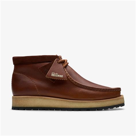 Wallabee Scout En Cuero Color Tostado Oscuro Botas Clarks Originals