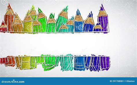 Rainbow Color Crayon Background Stock Video - Video of sign, education: 291708081