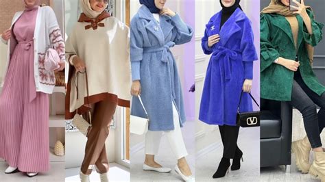 موضة خريف 2023 2024موديلات ألبسة نسائية للمحجبات شتوية modest clothing