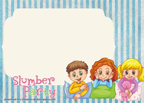 Slumber Party Invitation Templates Printable Word Searches