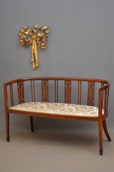 Elegant Edwardian Inlaid Sofa Settee Antiques Atlas